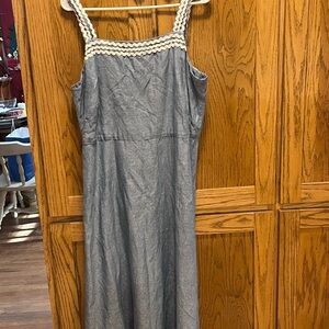 Elegant Denim Sleeveless Dress